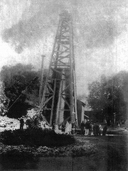 Z prác na výstuži gejzíru v roku 1925