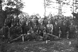 Fotografia z roku 1918 zachytávajúca jednotku uhorských vojakov z I. svetovej vojny