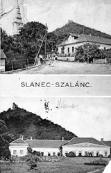 Historická pohľadnica z obce Slanec