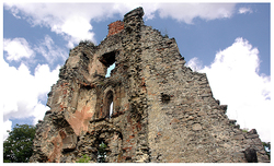 Slanský hrad - jeden zo zachovaných múrov