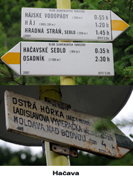 Turistické značky v Hačave