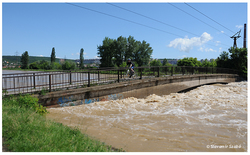 Počas záplav v roku 2010 - v Košiciach pri rekreačnej zóne Anička